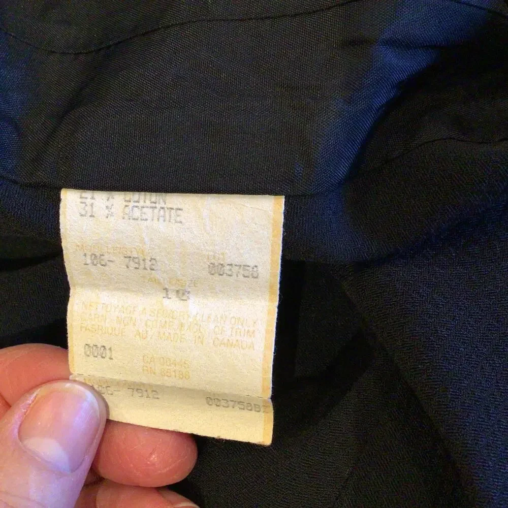 Vintage Louben Black Jacket Sz 10